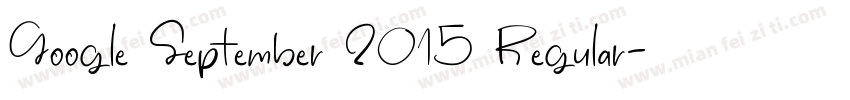 Google September 2015 Regular字体转换